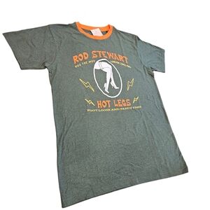 NWT - Vintage Style Rod Stewart Graphic Tee with Orange Trim - Size Medium